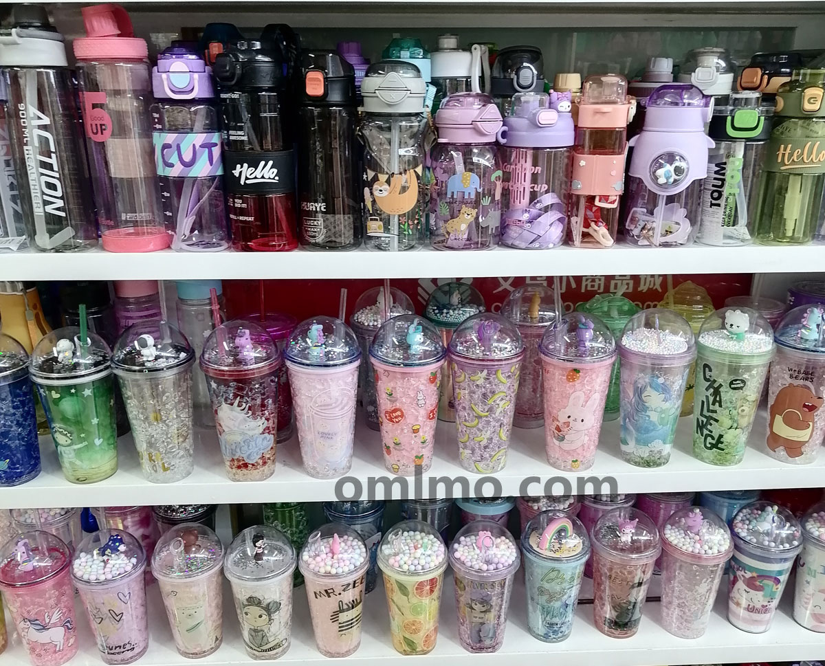 BA-026 plastic sport water bottle with flip lid text and animal design wholesale