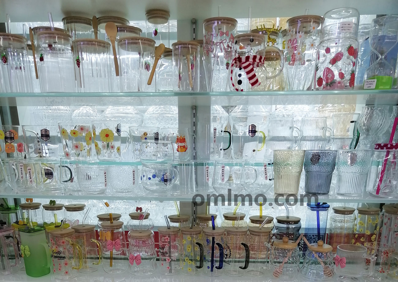 SO-039 clear glass storage canister glass lid faceted texture wholesale