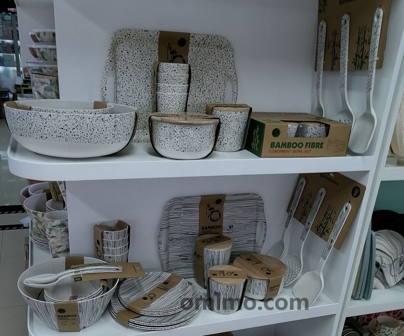 SO-047 bamboo fibre terrazzo speckled pattern dinnerware set wholesale