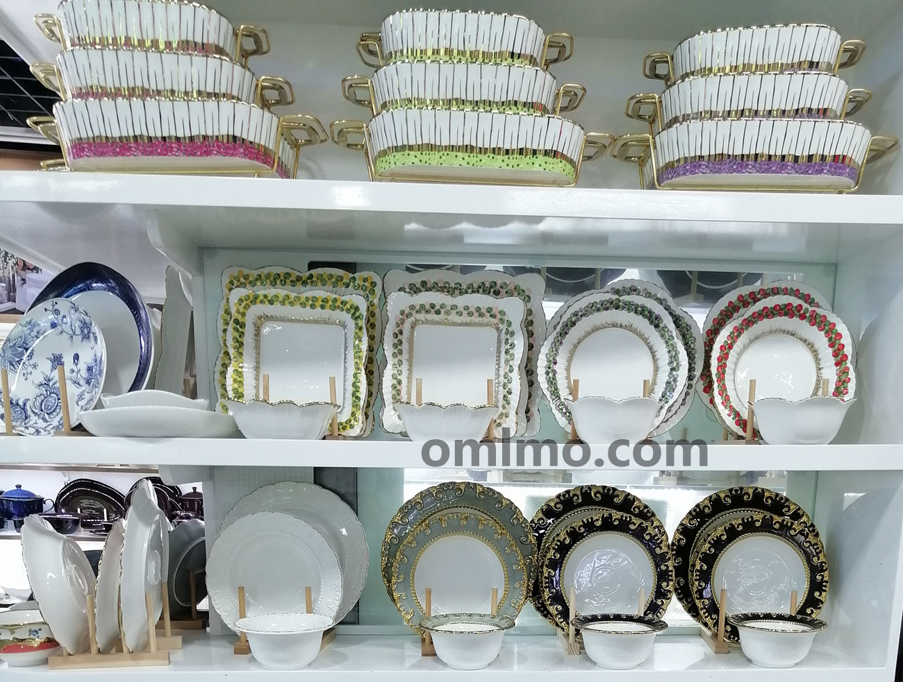 BA-079 new bone china gold vertical stripe dual handle baking dish wholesale