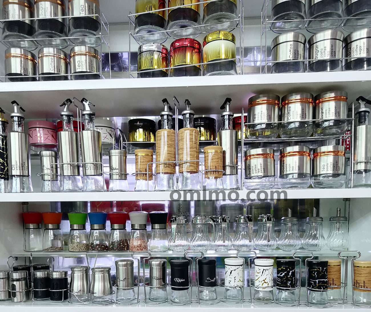BA-269 Marble Pattern Ceramic Salt Pepper Mill Grinder in white and black marble wholesale product photo