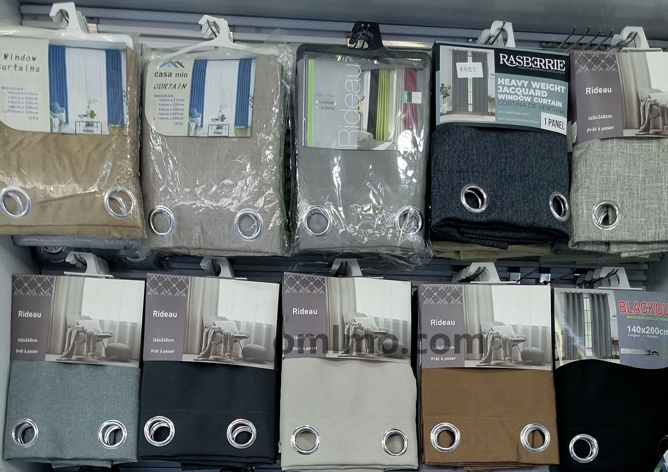 BA-359 Polyester Beige Grommet Top Window Curtain Panel beige tan textured weave metal grommets wholesale product photo