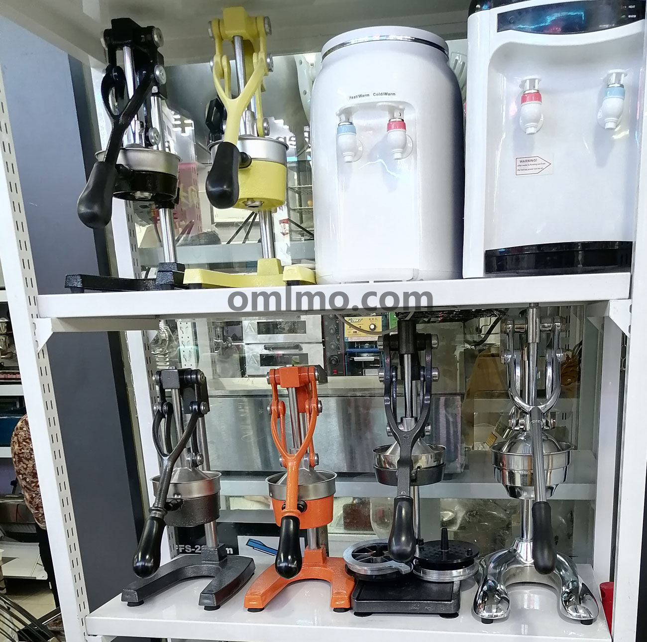 BA-393 ABS Plastic Electric Hot Cold Water Dispenser Cylindrical White Dual Tap wholesale product photo