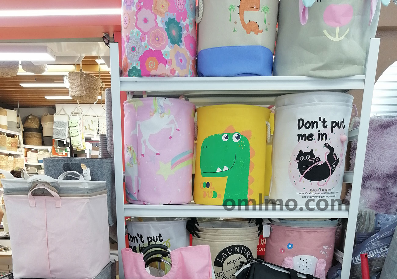 BA-648 Polyester Fabric Cylindrical Kids Laundry Hamper with Animal Designs Collapsible 50L wholesale product photo