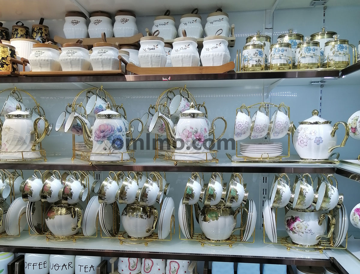 BA-698 Black and Gold Floral Ceramic Canister Jar Luxury Ornate Storage wholesale product photo